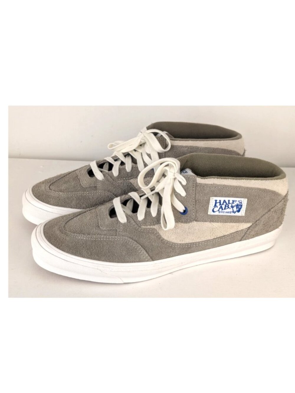 Men's 13 - Vans OG Half Cab LX Hairy Suede Khaki Sneakers - 507452